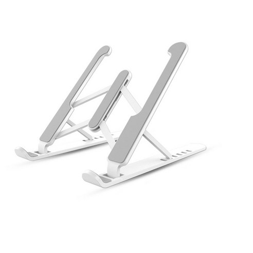 미끄럼방지 슬림형 접이식 노트북받침대 RD_1281, 화이트, 1개