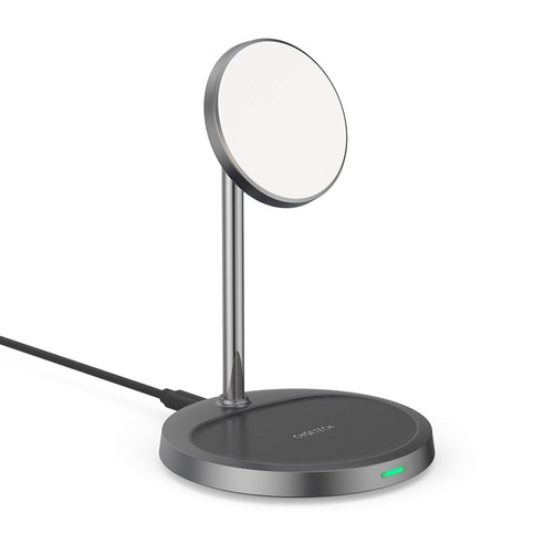 초텍 2in1 magcling 마그네틱 무선 충전기, 그레이(Pro CL_T575-F-GY), 1개