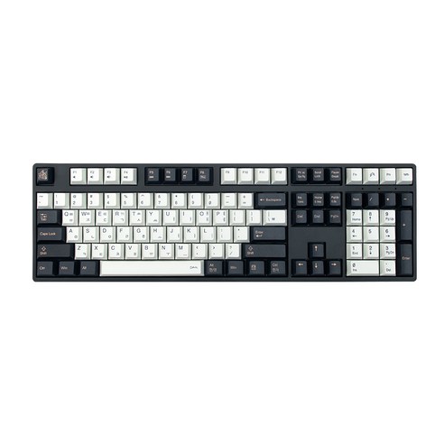 덱 108 헤슘 거북선 쿼티 레이아웃 108키 저소음 흑축 유선키보드, CBL-108XN, 혼합색상(저소음 흑축)