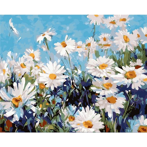 모모픽스페인팅 DIY 명화 그리기 세트 40 x 50 cm, 1개, 스카이 데이지