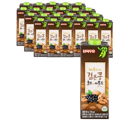 삼육두유 검은콩 호두와 아몬드, 24개, 950ml