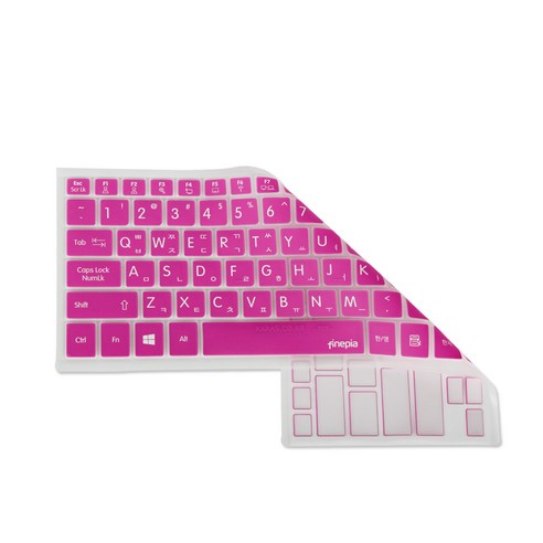 파인피아 2020 그램17 17ZD90N-VX5BK용 문자인쇄 키스킨, 핑크, 1개