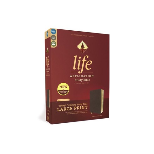 NIV: Life Application Study Bible (3rd Ed / Large Print / Bonded Leather / Burgundy / Red Letter Edition / Thumb Indexed), Zondervan Publishing House