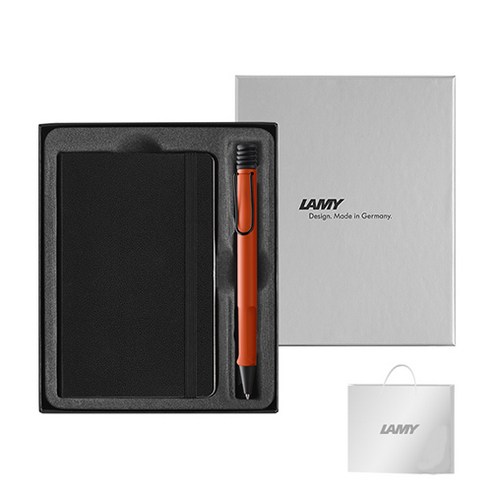 LAMY 사파리 볼펜 + 기프트 노트 세트, 테라레드, 1세트