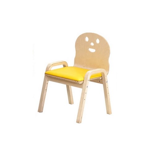 토리 4단계 높이 조절 원목 어린이 쿠션 의자 아이들을 위한 안전하고 편안한 의자