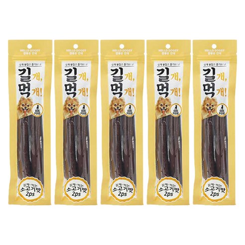 참좋은간식 길개먹개 강아지 간식 2p, 5개, 소고기맛
