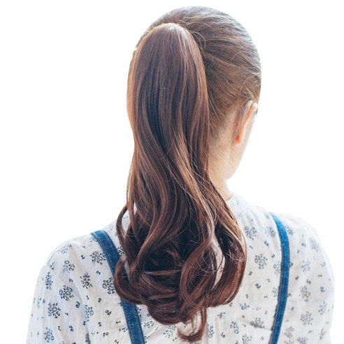 에스홀릭 S컬 웨이브 스몰핀 레이나 포니테일 부분가발, 1개, 초코 브라운