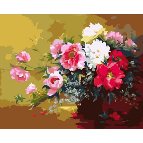 모모픽스페인팅 DIY 명화 그리기 세트 40 x 50 cm, 모란의 추억, 1개