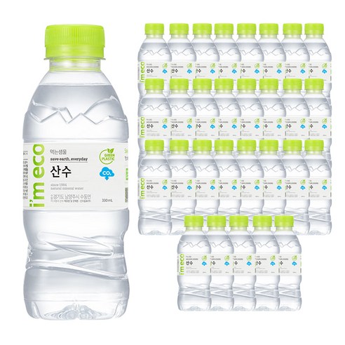 아임에코 산수 먹는샘물, 40개, 0.33L