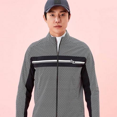 헤지스골프 남성용 전판 NEW PATTERN 발수 점퍼 HUJU1B121BK
