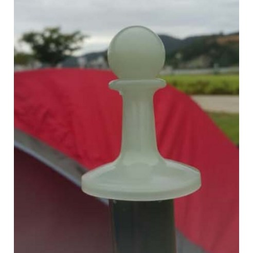 밤하늘 아래, 안전을 밝히는 이지트래블러 야광 타프 폴대 마개!