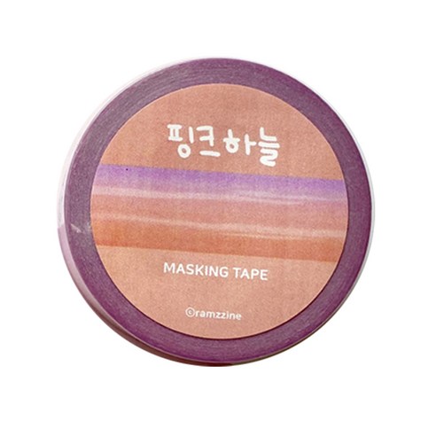 람찌네소품샵 마스킹테이프 25mm x 10m, 핑크하늘, 1개