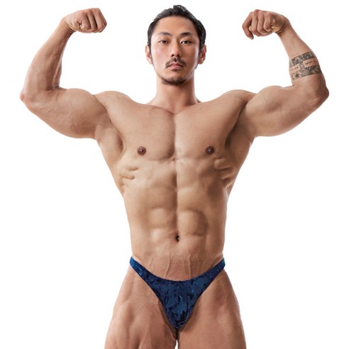 브이컷 보디빌딩 트렁크 팬티 크러쉬벨벳