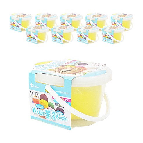 토단교재 하비볼클레이 10p, 노랑, 300g, 5개