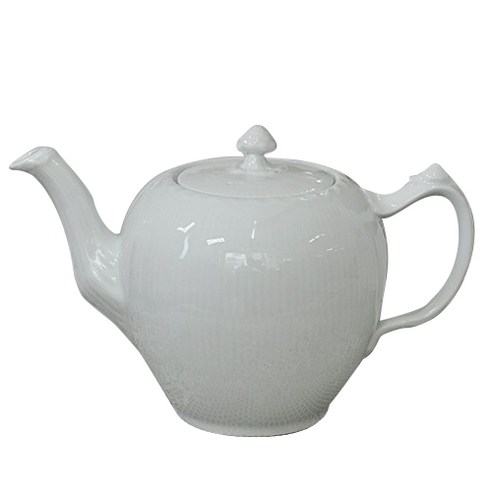 로얄코펜하겐 화이트 플루티드 하프레이스 티팟, 1L
