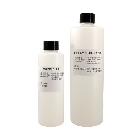 제로캔들 프래그런스 오일 200ml + 디퓨저 베이스 500ml 세트, 레몬로즈