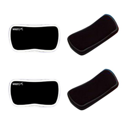 선우 WRIST free 360도 움직이는 손목 보호대, 블랙+화이트, 4개