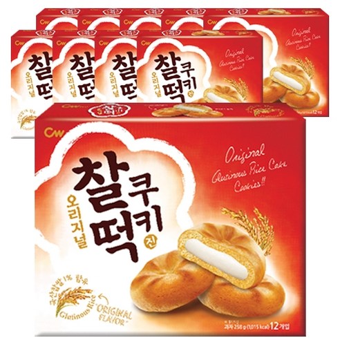 청우식품 오리지널 찰떡쿠키 12p, 10개, 258g