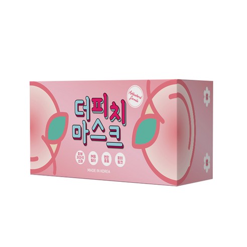 더피치 핑크 마스크 일회용 마스크, 50개입, 1개