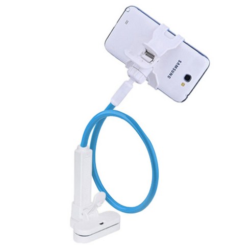 게으름뱅이 누워서 휴대폰 거치대, Blue, 1개