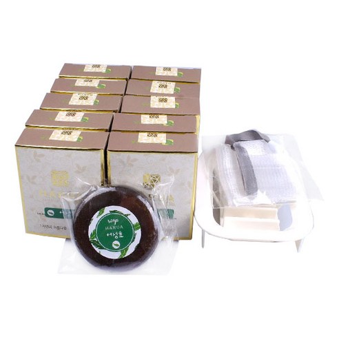 하루아 어성초 수제비누 사은품 클렌징 비누 허브향, 100g, 10개