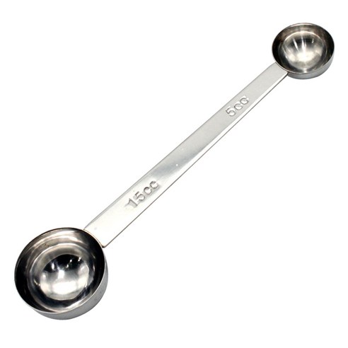이홈베이킹 스텐 양면 계량스푼 15ml + 5ml, 1개