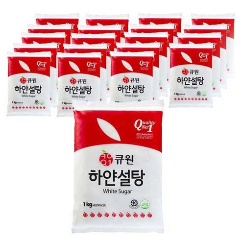 큐원 하얀설탕, 1kg, 20개