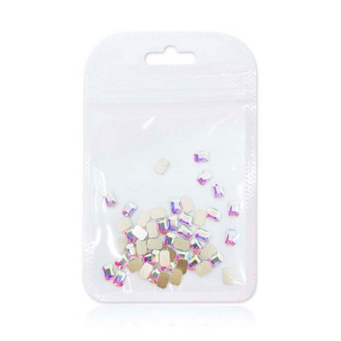 메이브라운 네일스톤 대용량 미니팔각 네일파츠 4 x 6 mm, AB, 50개