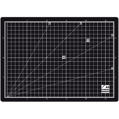 윈스타 칼라 커팅매트, A4(300x215..., 블랙