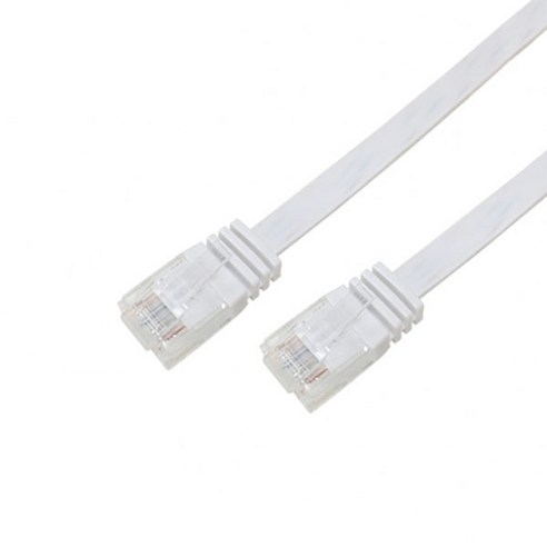 CAT6 UTP 평면 랜선 케이블 20m, 화이트, 1개