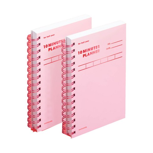 모트모트 텐미닛 플래너 HALF YEAR, Rosequartz, 2개