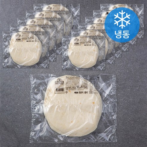 12입 밀 또띠아 (냉동) 15cm 312g, 12개 도우콘 12입 밀 또띠아 (냉동) 15cm 312g, 12개 도우콘