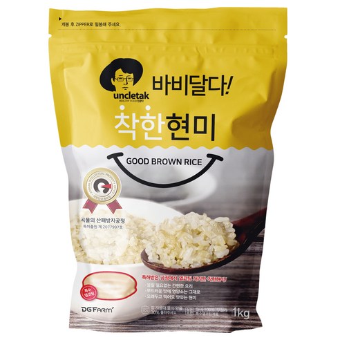 엉클탁 2022년산 햇곡 바비달다 착한 현미, 1kg, 1개