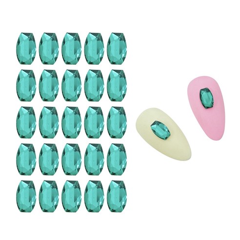 메이브라운 대용량 임페리얼사각 네일파츠 5x8mm 50p, 그린, 1개
