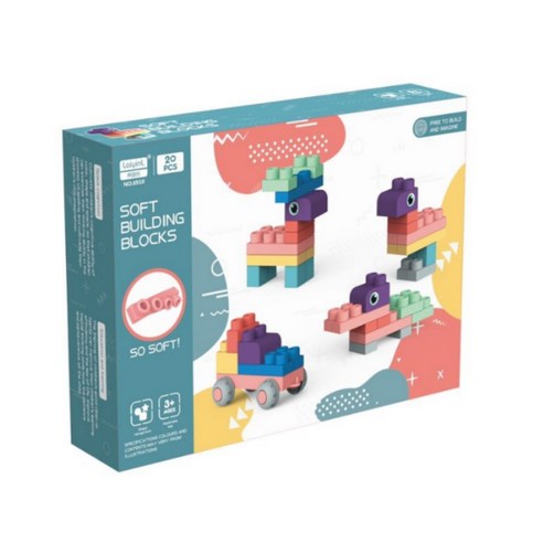 토이다락방 소프트 말랑 블럭 20p, 파스텔(랜덤발송), 1개