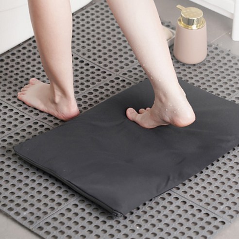 미끄럼 방지 물 흡수하는 규조토 이지 매트, 다크헤더그레이