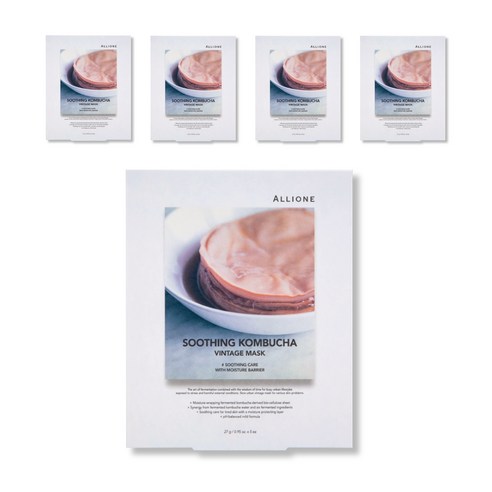 알리원 수딩 콤부차 빈티지 시트 마스크 27g, 1개입, 5개