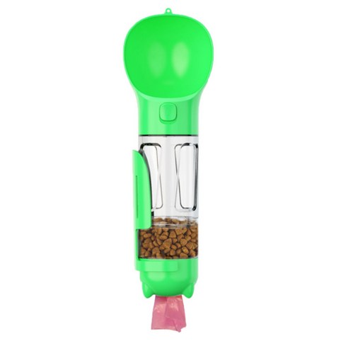 강아지 올인원 배변키트 물통 300ml + 배변봉투 세트, 그린, 랜덤발송(배변봉투), 1세트