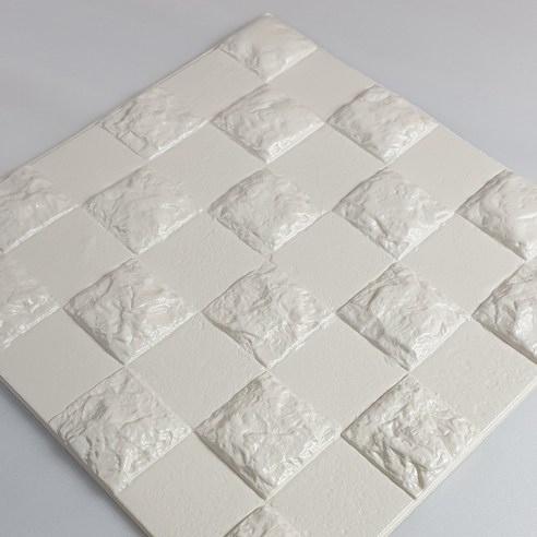 꾸미 접착식 폼타일 29 x 29 cm CT-02, 아이보리, 60개