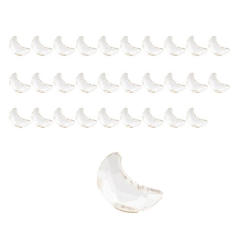 젤네일 달평스톤 4 x 8mm, 클리어, 30개