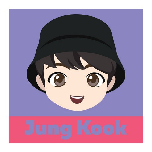 아이러브페인팅 TinyTAN DIY PAINTING 25 x 25 cm, Jung Kook, 1개