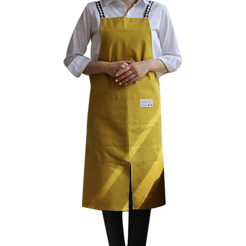 골드얀 조이 앞치마 L, 머스터드, 1개