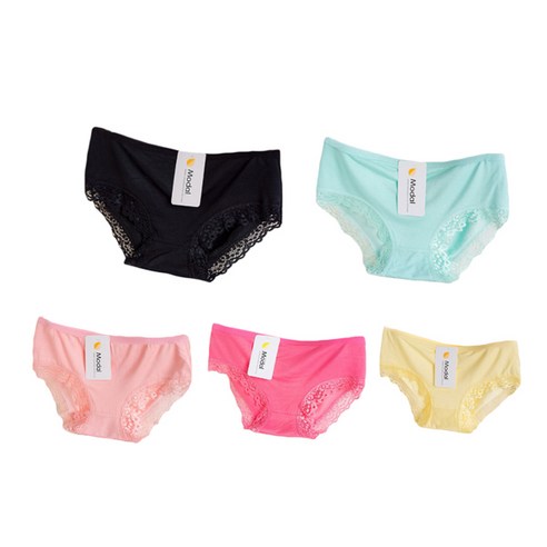 여아용 레이스 모달 팬티 5p