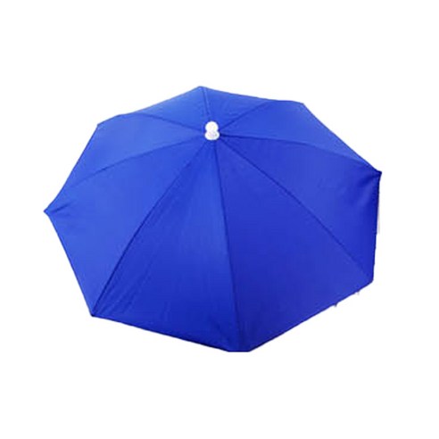 다매다매 머리에 쓰는 모자우산 1단, 블루