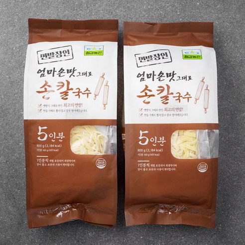 칠갑농산 손칼국수 5인분, 800g, 2개입 - 칼국수 | 쿠팡