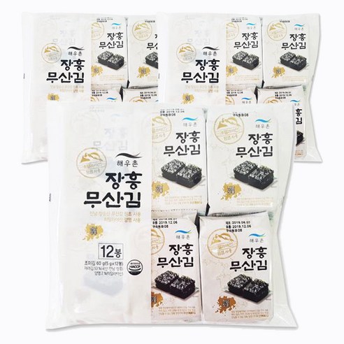 해우촌 장흥 도시락 무산김, 36개, 5g