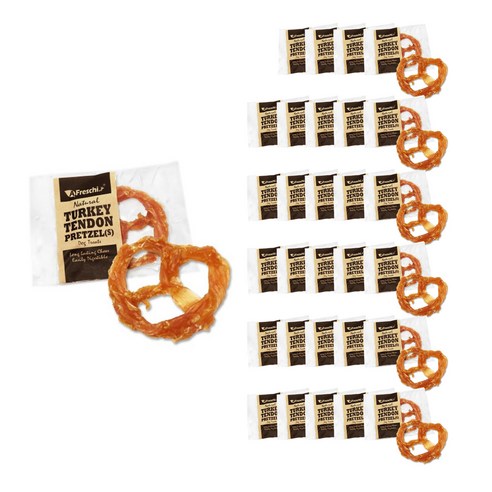 프레스키 터키츄 터키 텐던 츄 프레첼S, 칠면조 힘줄맛, 12g, 40개