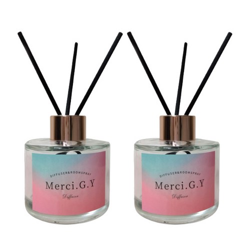 MerciGY 프리미엄 실내용 디퓨저, 다우니, 100ml, 2개