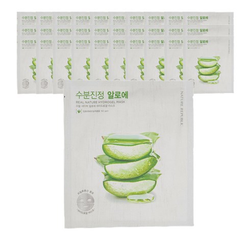 네이처리퍼블릭 리얼 네이처 알로에 하이드로 겔 마스크, 1개입, 40개