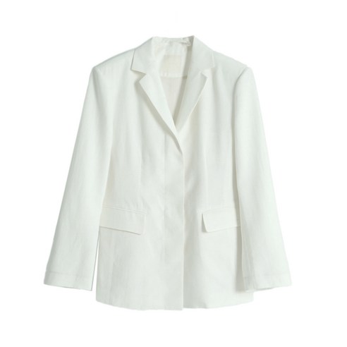 르네제이 여성용 Linen Single Pattern Blazer